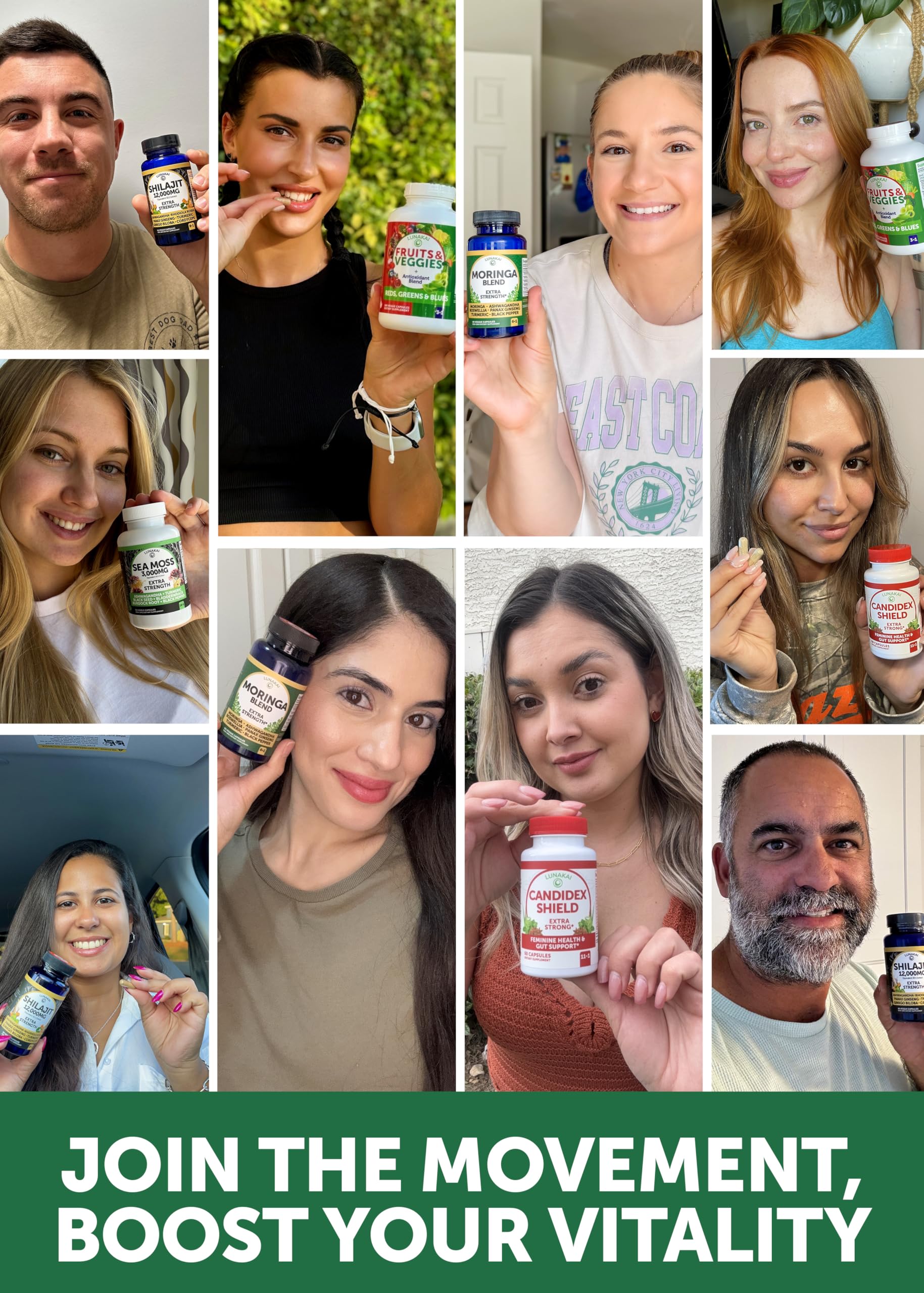 Lunakai etiqueta cercana mostrando ingredientes clave y transparencia