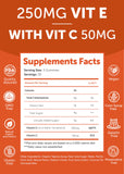 Etiqueta Lunakai con lista de ingredientes y 400 IU vitamina E visible
