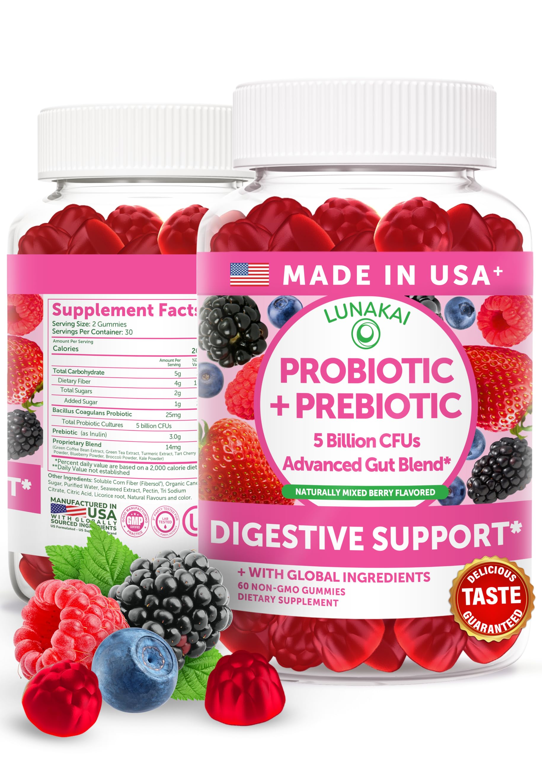 Lunakai envase frontal mostrando 60 ct y beneficio digestivo