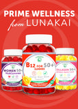 Lunakai gomitas junto a frutas cítricas, sabor cítrico natural