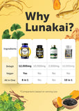 Lunakai imagen de cordyceps y plantas destacando origen natural