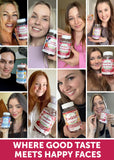 Ingredientes arándano y D‑Mannosa representados junto a una gomita Lunakai para contexto