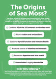 Lunakai ingredientes secos: sea moss, bladderwrack y bardana organizados