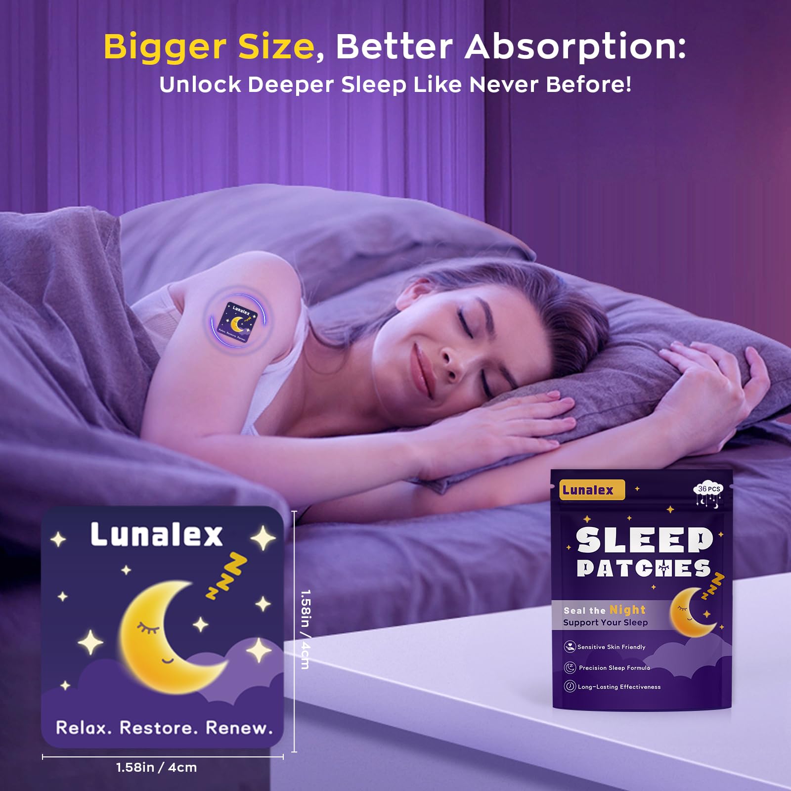 Lunalex parche en ambiente de dormitorio mostrando confort y tranquilidad