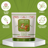 Lunar Lifts Nutrition primer plano de la etiqueta con lista de ingredientes