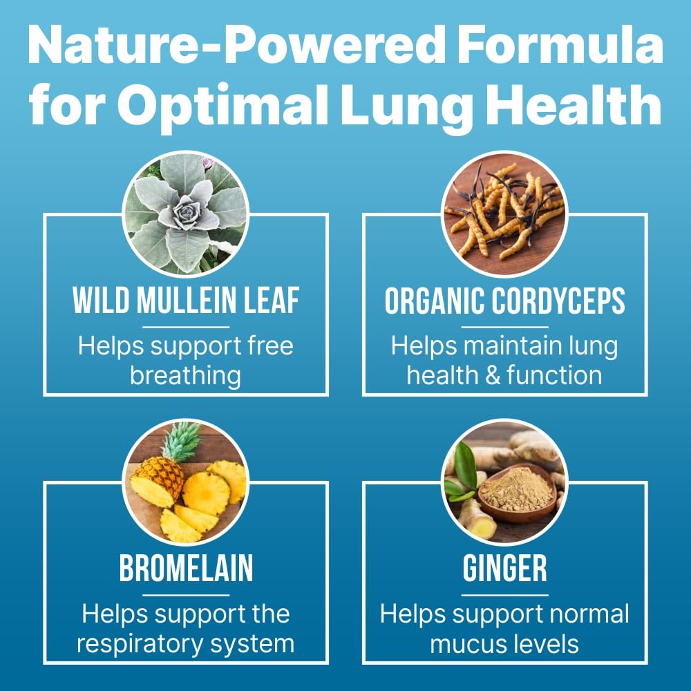 LUNG CLEAR PRO ingredientes naturales cerca, beneficio de mezcla de gordolobo y jengibre