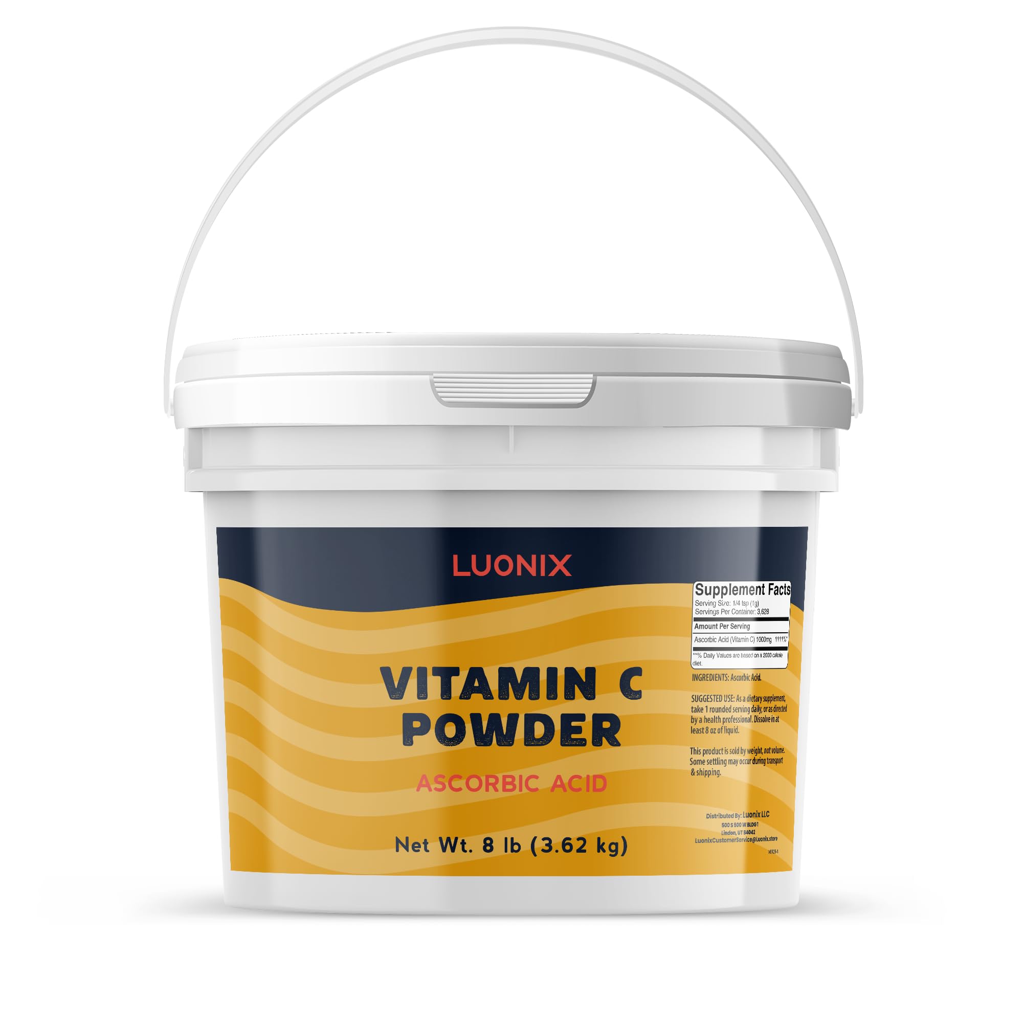 Luonix cubo frontal cerrado mostrando envase resellable y conveniencia