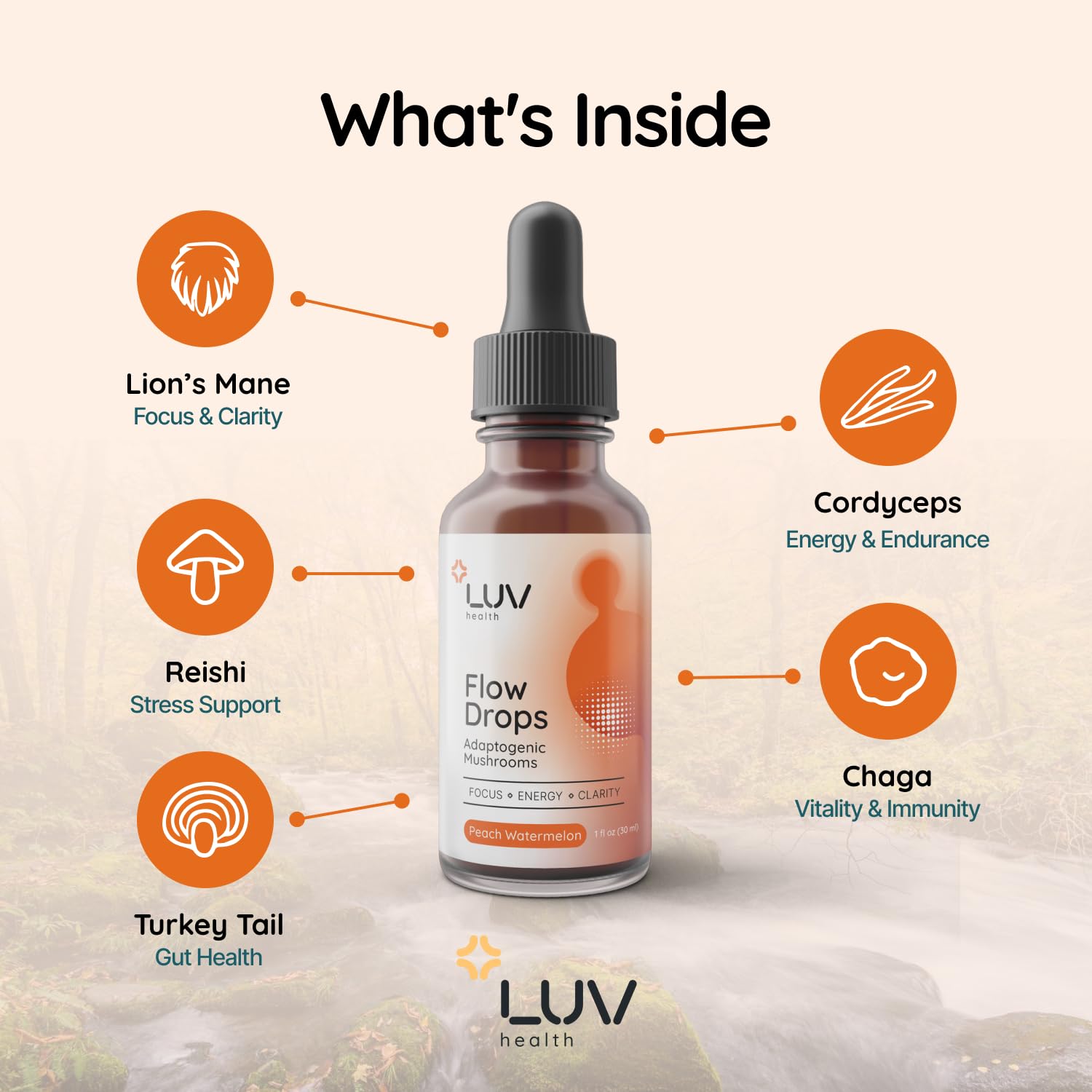 LUV health primer plano de textura de gotas para ver consistencia