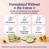 Luvena etiqueta de ingredientes destacando aloe vera y fórmula suave