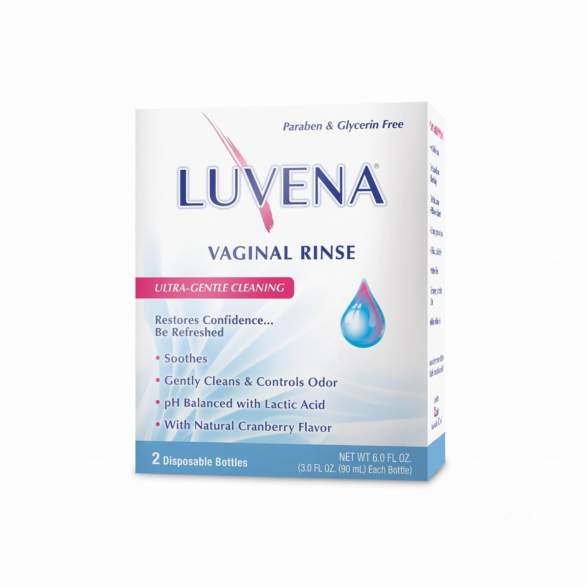 LUVENA vista frontal del envase mostrando diseño y tamaño, facilita identificación y confianza