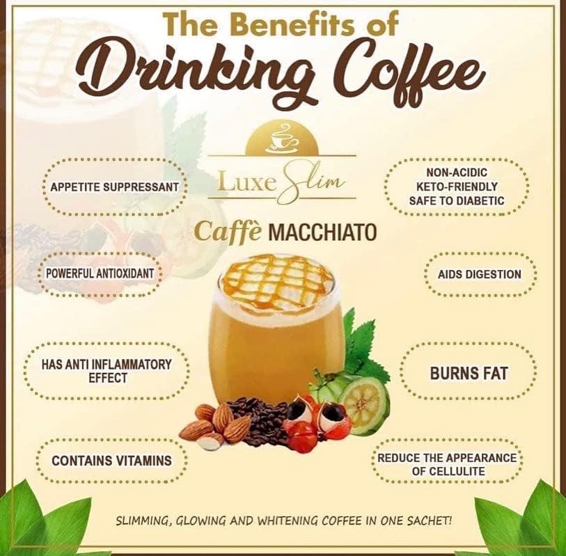 Luxe Slim taza servida del macchiato para disfrutar bajo en calorías