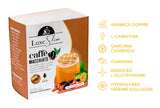 Luxe Slim detalle de polvo del macchiato y textura soluble rápida