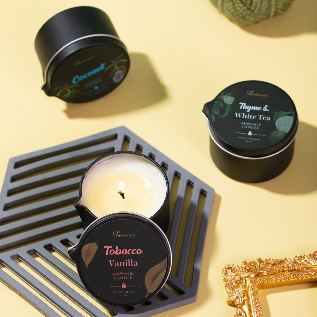 LUXMASA velas encendidas en ambiente romántico que crea calma y bienestar
