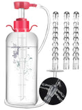 LuxoCare frasco 600ml frente mostrando capacidad y diseño portátil