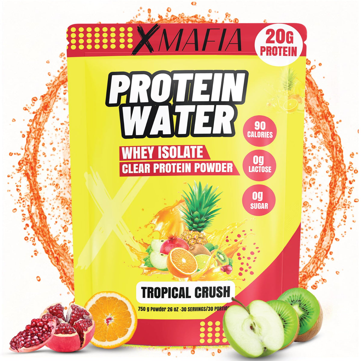 LYALOR frente del envase mostrando sabor Tropical Crush y beneficio refrescante