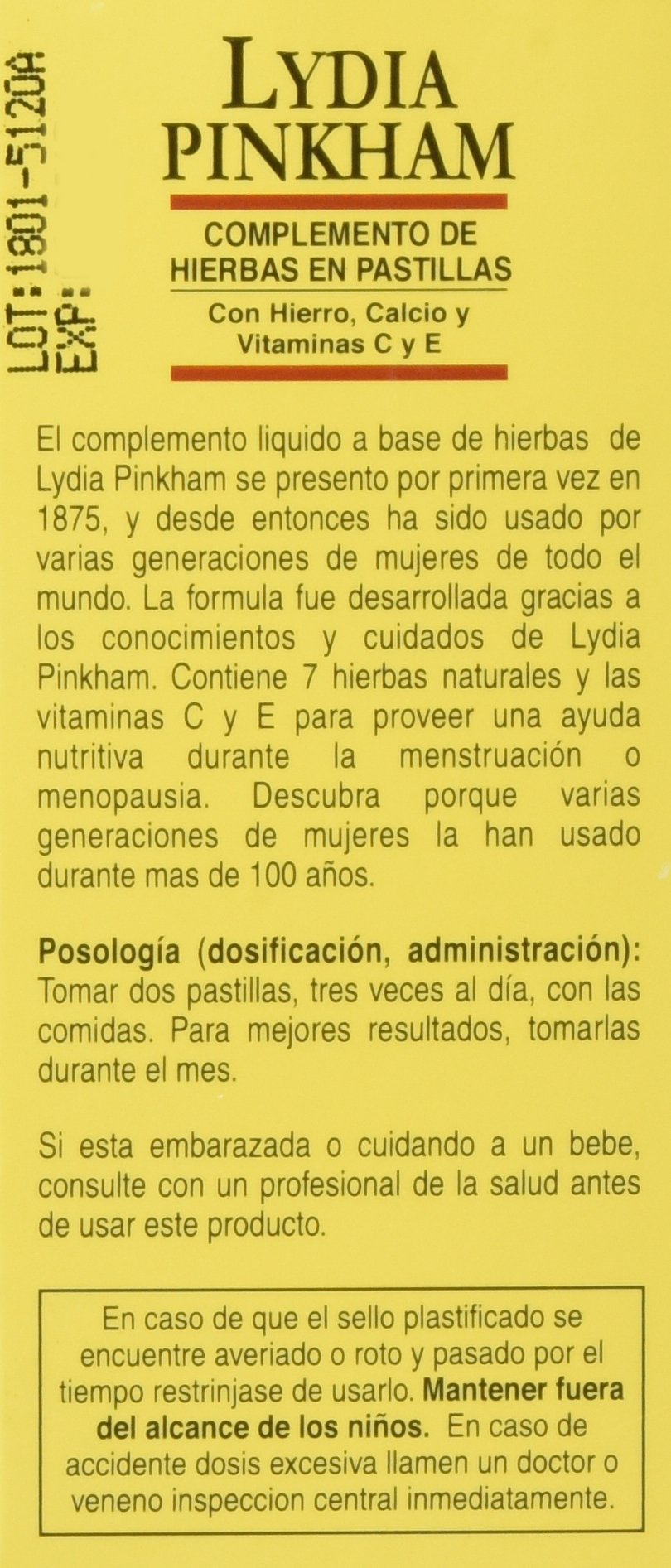 Lydia Pinkham mujer usando las tabletas en un entorno cotidiano como apoyo nutricional