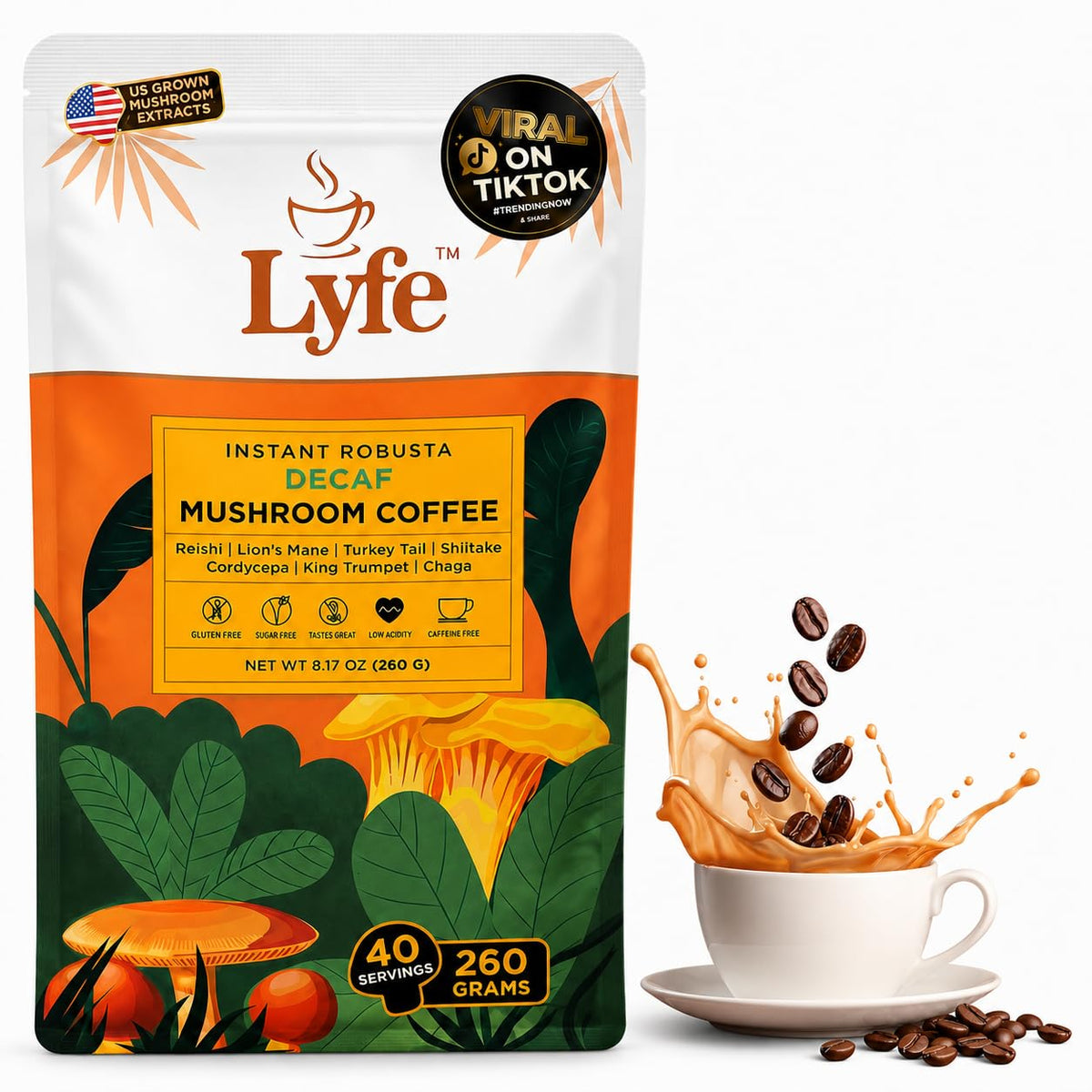 LYFE caja frontal del producto mostrando la presentación y beneficios inmediatos