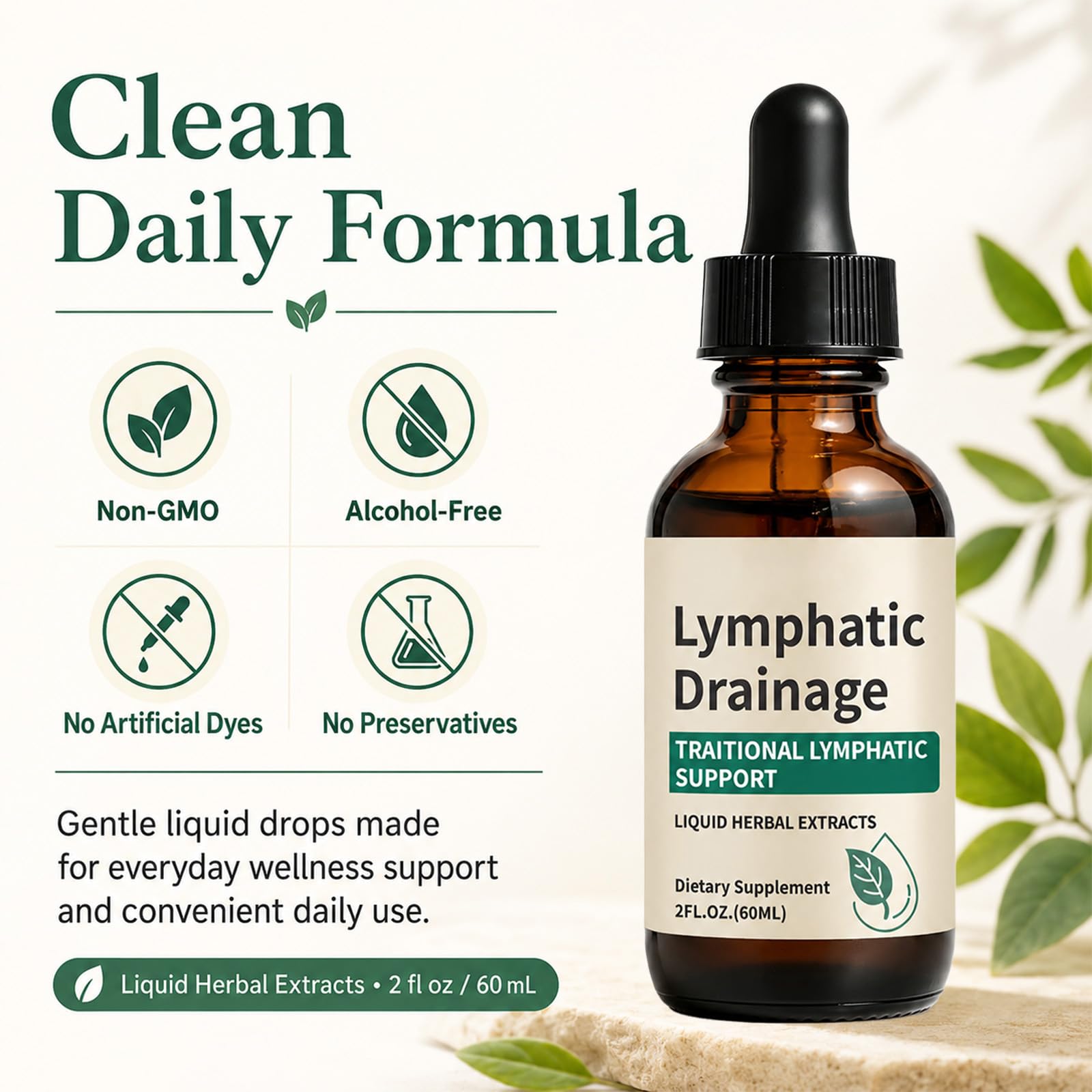 Generic Lymphatic Drainage comparado con objeto cotidiano para escala clara