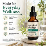 Persona administrando Generic Lymphatic Drainage en la palma para dosificación fácil