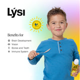 LYSI Littles cuchara dosificadora midiendo 5 ml para administración precisa