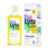 LYSI Littles vista frontal del envase indicando beneficios para niños