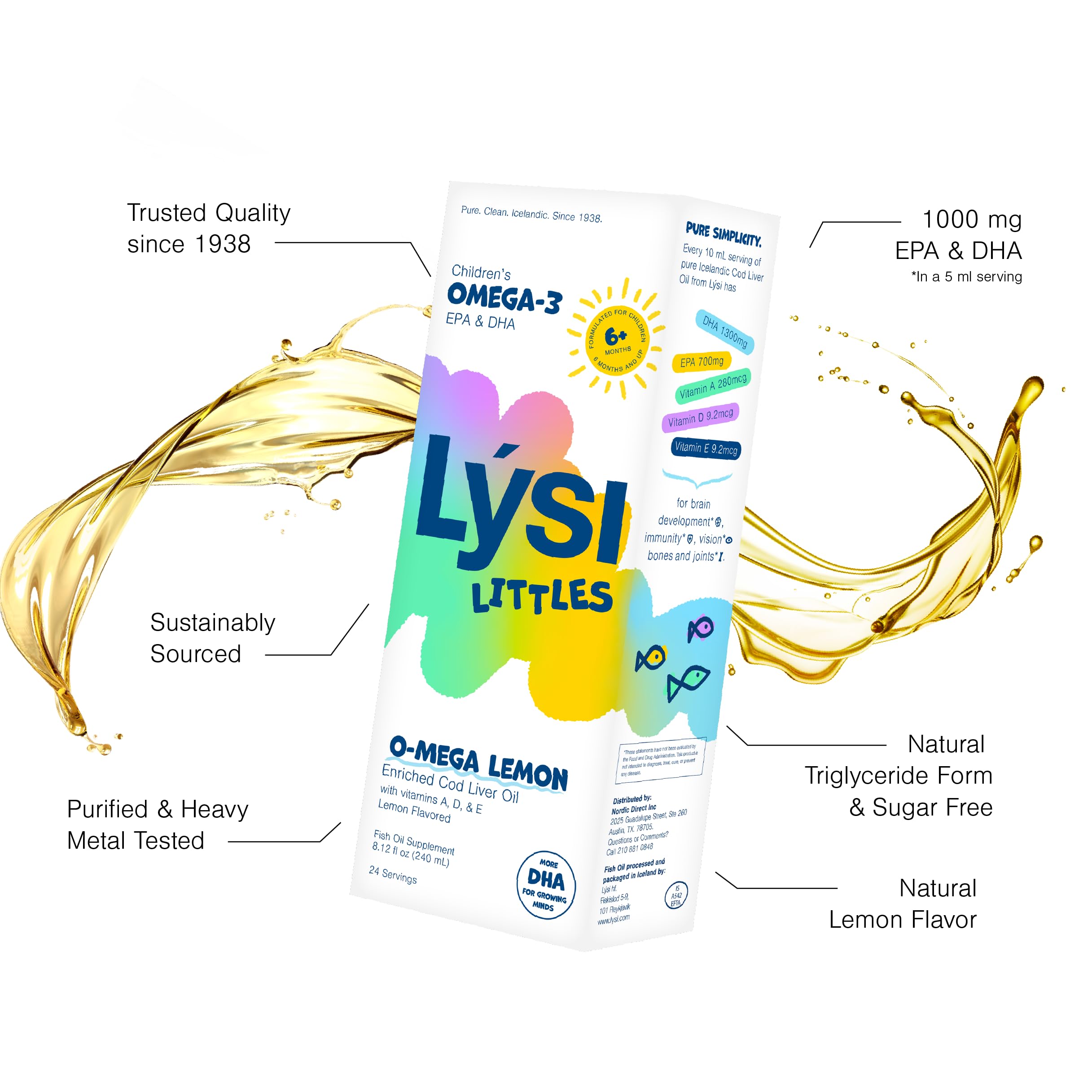 LYSI Littles textura del aceite mostrando claridad y pureza