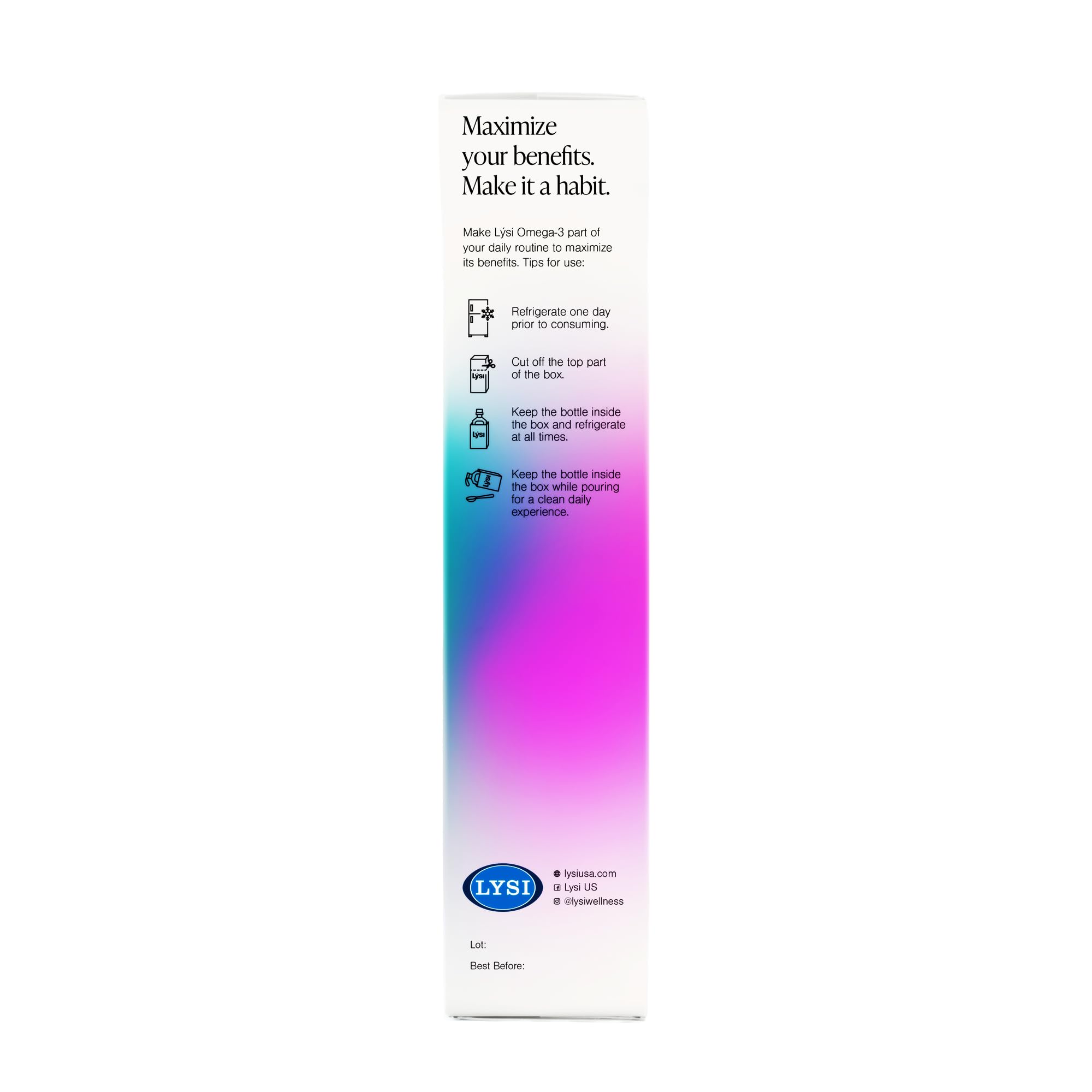 LYSI aceite mezclado en yogur para tomar omega‑3 con comida agradable