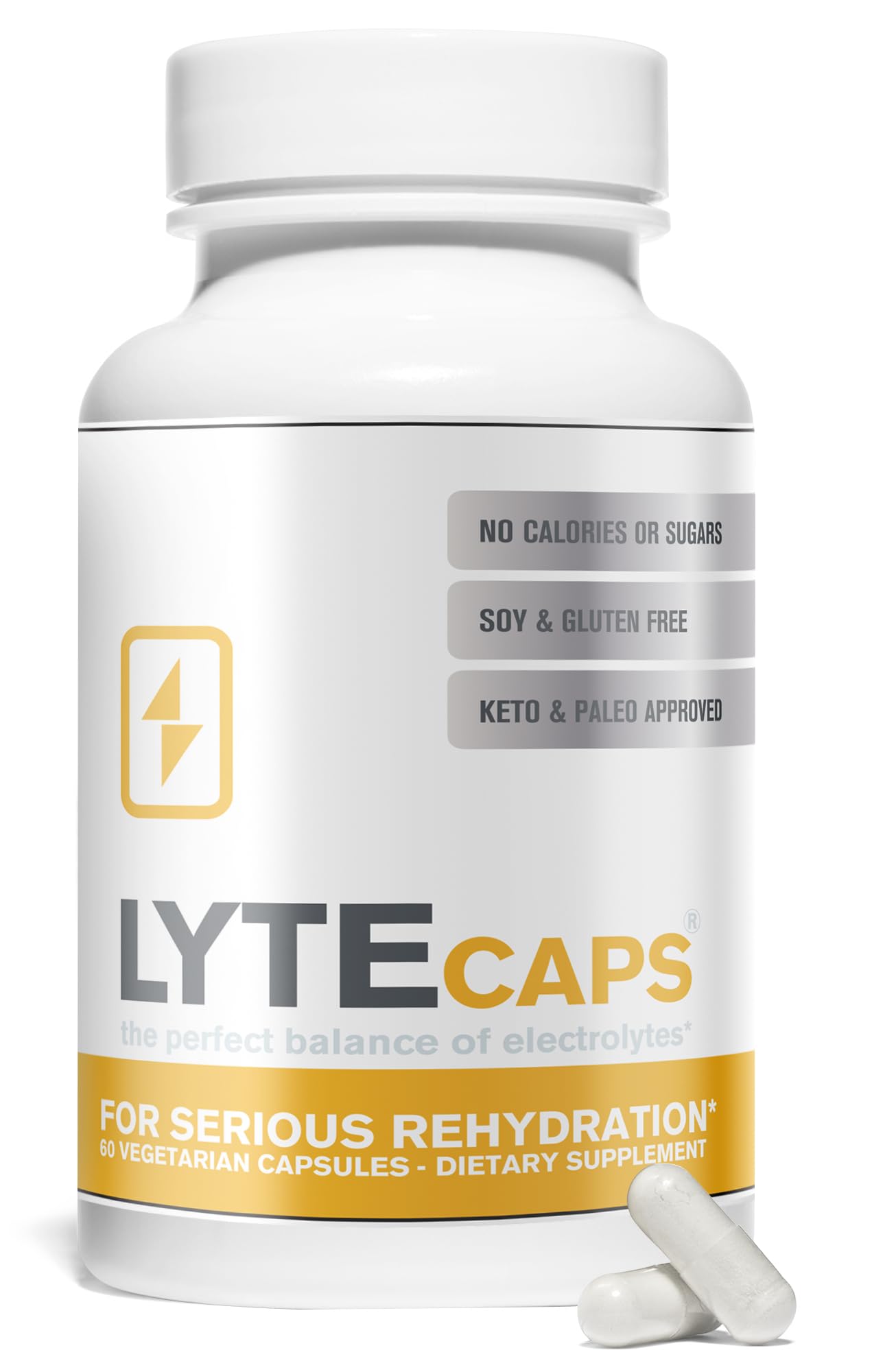 LyteLine envase frontal mostrando cápsulas y beneficios de rehidratación
