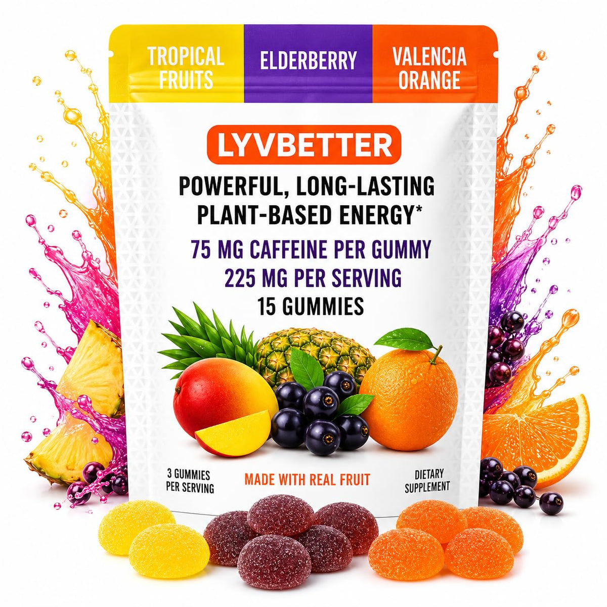 LYVBETTER frontal del envase mostrando diseño y beneficios