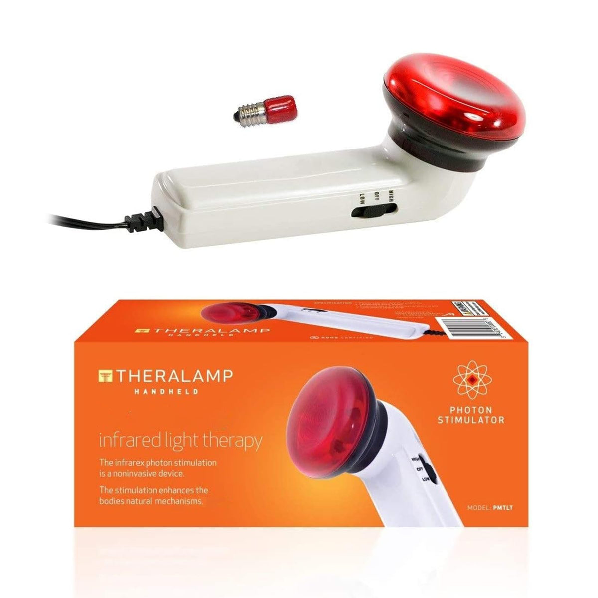 M PAIN MANAGEMENT TECHNOLOGIES Theralamp frente mostrando diseño ergonómico y beneficio de manejo cómodo