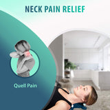 M PAIN MANAGEMENT TECHNOLOGIES etiqueta con instrucciones visibles para uso seguro y tiempos recomendados