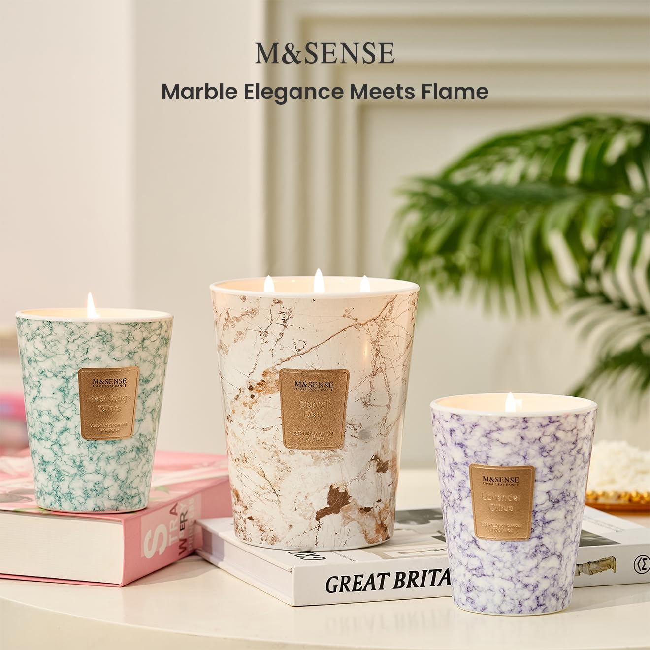 M&SENSE frasco reutilizado como maceta, opción sostenible
