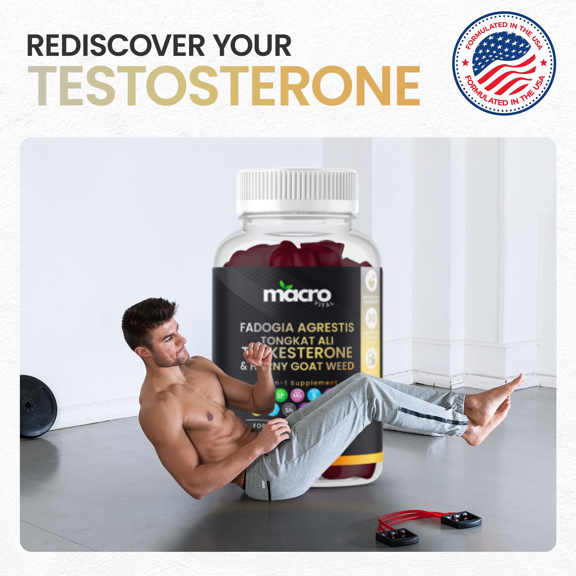 MACRO VITAL etiqueta con lista de ingredientes clave y ventajas
