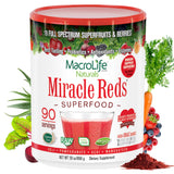 MacroLife Naturals frasco delantero mostrando el diseño y beneficio antioxidante