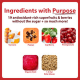 MacroLife Naturals polvo rojo textura cercana conserva enzimas y nutrientes