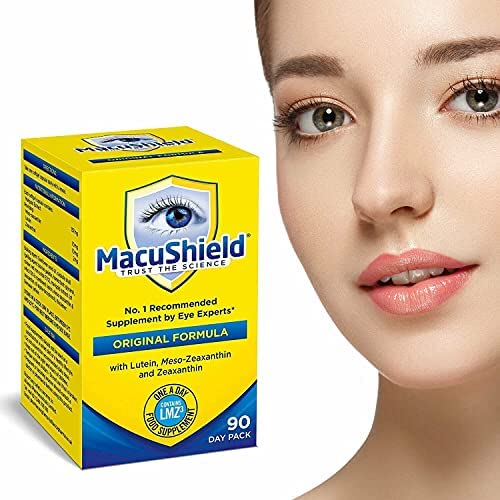 MacuShield caja abierta con cápsulas visible para visualizar contenido y suministro
