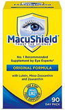 MacuShield frente del envase mostrando diseño y cantidad 90 cápsulas beneficio conveniencia