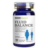 MADE Organics frasco frontal de Fluid Balance mostrando etiqueta clara y beneficios