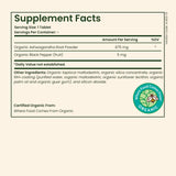 MadNutra Ashwagandha etiqueta con ingredientes y beneficios claros