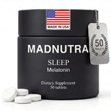 MadNutra envase frontal de Melatonin 3mg mostrando presentación clara y dosis
