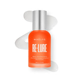 MAËLYS bote frontal mostrando diseño y volumen 3.5 Fl Oz, beneficios visuales