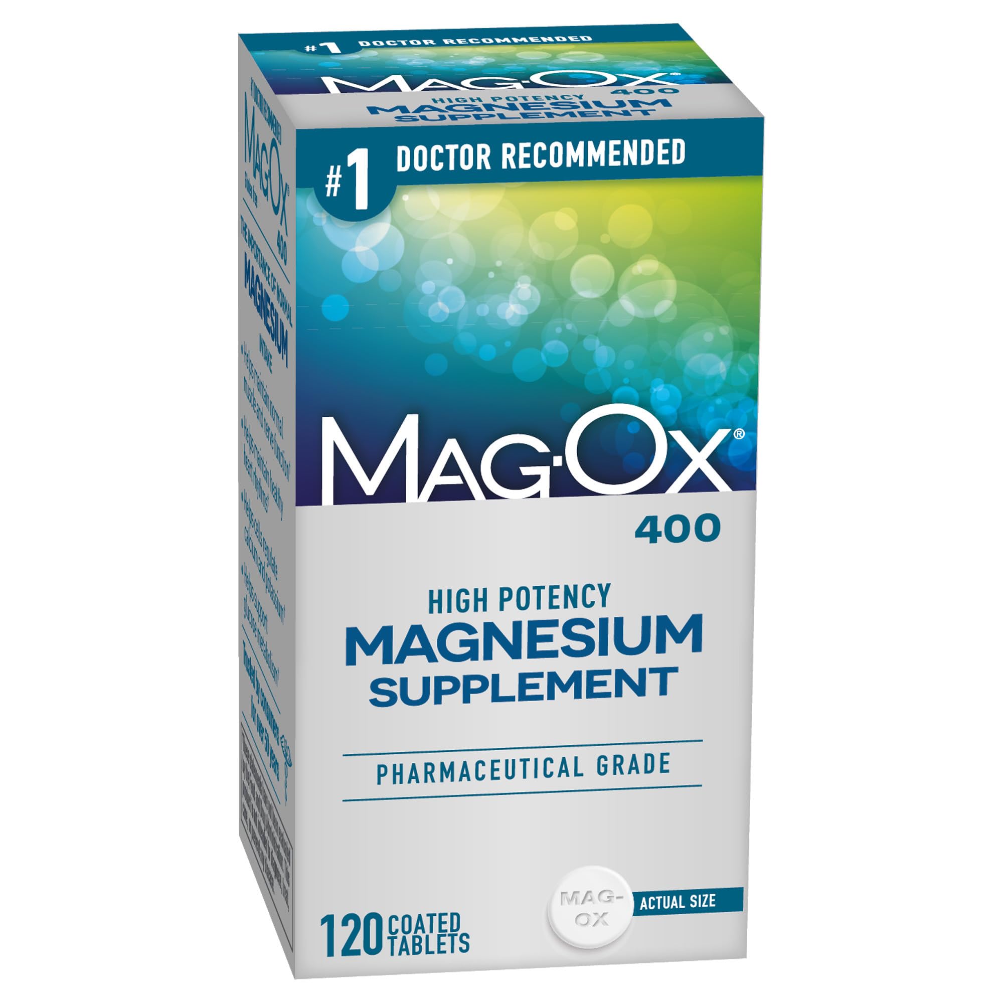 Mag-Ox 400 frente del empaque mostrando presentación y beneficios