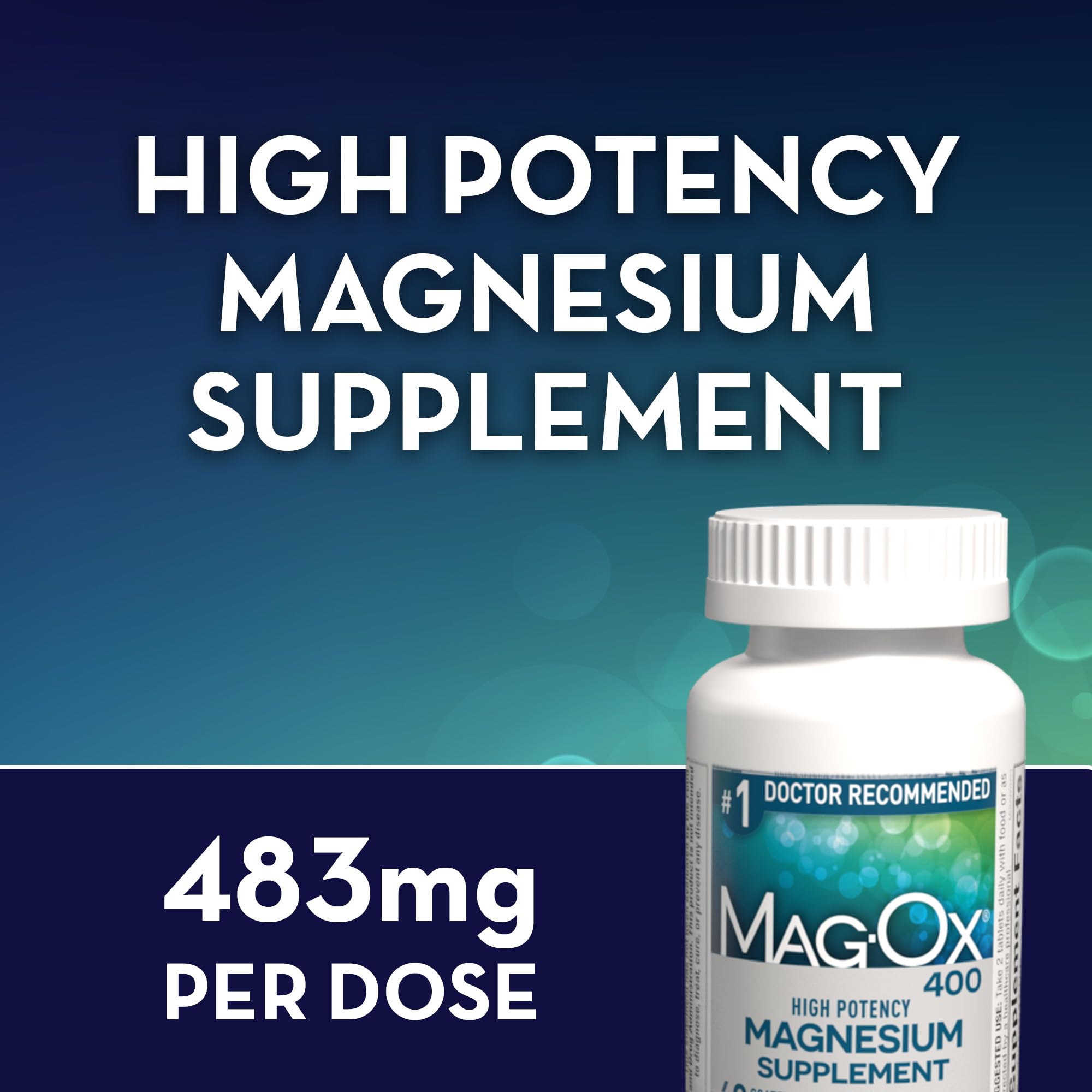 Mag-Ox 400 primer plano de una tableta recubierta para tragar fácilmente
