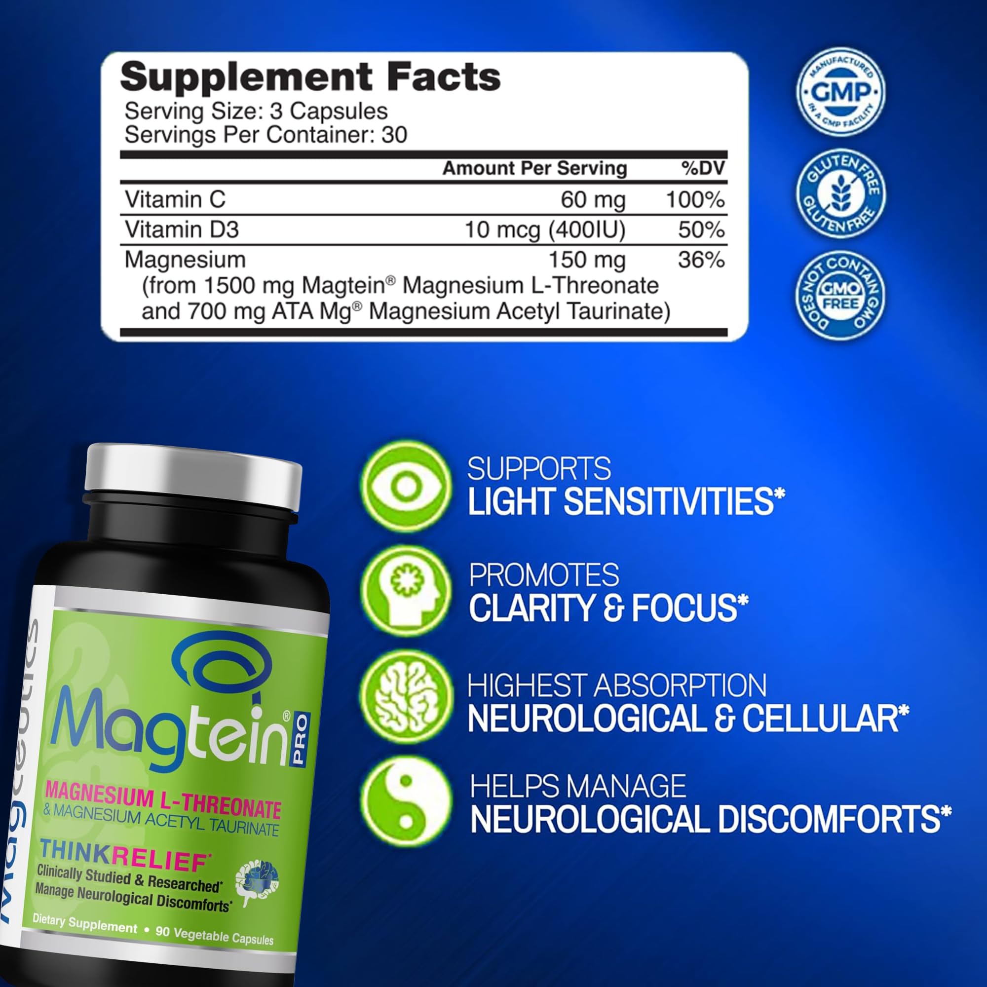 Magceutics MagteinPRO cápsula en mano para comparar tamaño y conveniencia