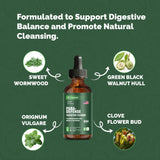 MagHealth ingredientes botánicos: wormwood, nogal y clavo visibles
