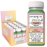 Magic Mind frontal del paquete de 15 shots mostrando conveniencia