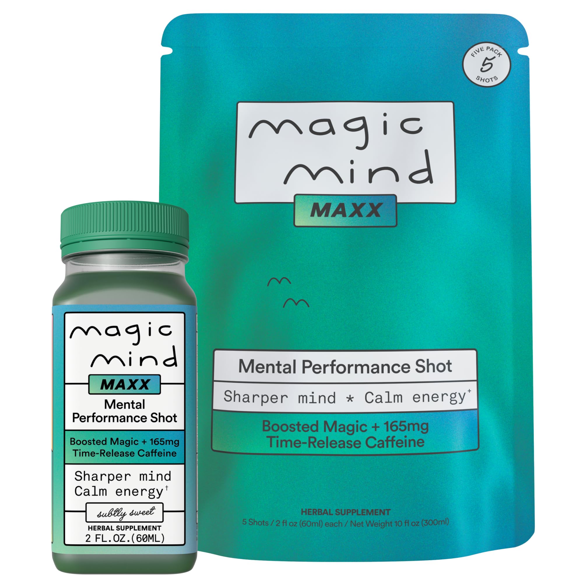 Magic Mind MAXX frontal del envase mostrando diseño y beneficio enfoque