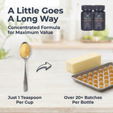 MAGICAL BUTTER comparación de tamaño en mano para referencia de porción