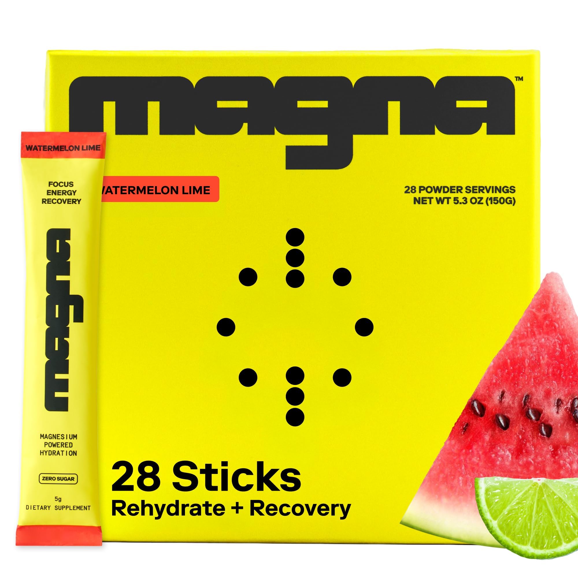 MAGNA frontal del empaque Watermelon Lime mostrando porciones y beneficios