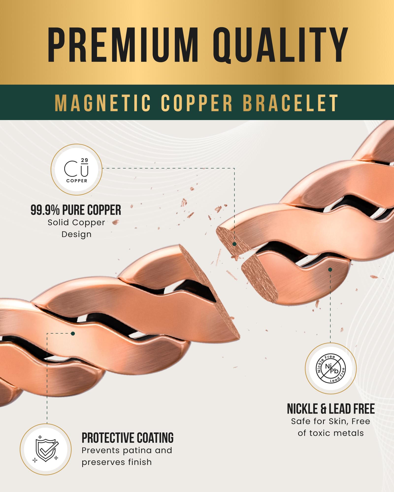 MagnetRX brazalete abierto para mostrar ajuste sencillo y versátil